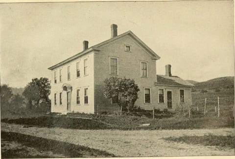 Susan B. Anthony's childhood home, photographed in 1897.