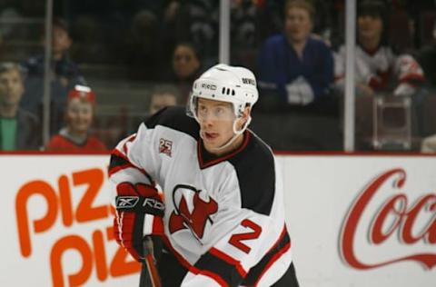 David Hale #2 of the New Jersey Devils (Photo by Phillip MacCallum/Getty Images)