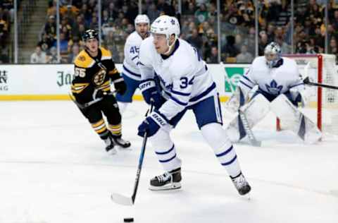 BOSTON, MA – APRIL 12: Toronto Maple Leafs center Auston Matthews (34). (Photo by Fred Kfoury III/Icon Sportswire via Getty Images)