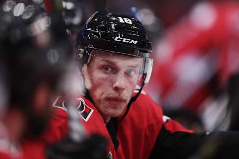 Ryan Dzingel #18 of Ottawa Senators (Photo by Nils Petter Nilsson/Ombrello/Getty Images)