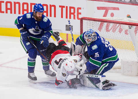 Ottawa Senators forward Brady Tkachuk (7)  Mandatory Credit: Bob Frid-USA TODAY Sports