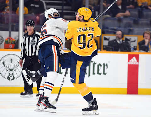 Nashville Predators center Ryan Johansen (92) Mandatory Credit: Christopher Hanewinckel-USA TODAY Sports