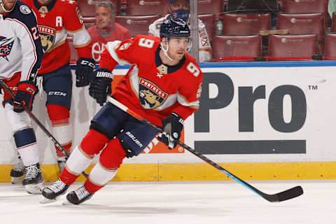 Sam Bennett #9 of the Florida Panthers. (Photo by Joel Auerbach/Getty Images)