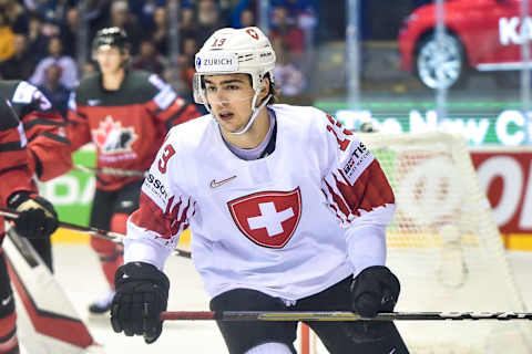 Nico Hischier #13 of Switzerland (Photo by Lukasz Laskowski/PressFocus/MB Media/Getty Images)