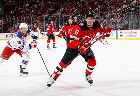 Reilly Walsh of the New Jersey Devils. (Photo by Bruce Bennett/Getty Images)