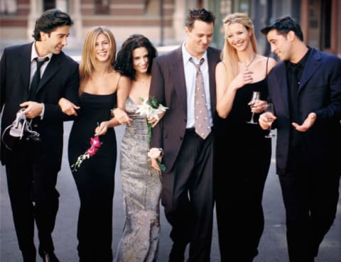 The cast of ‘Friends’ in a promotional shoot.