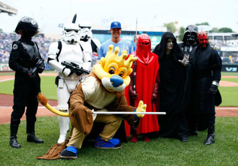 Star Wars Day at an MLB ballpark.