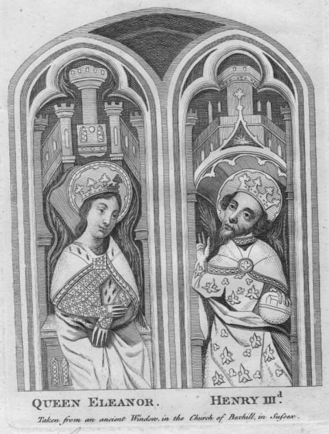 Eleanor of Provence and King Henry III of England.