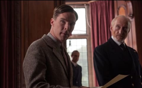 Benedict Cumberbatch (with Charles Dance) play Alan Turing in The Imitation Game (2014).