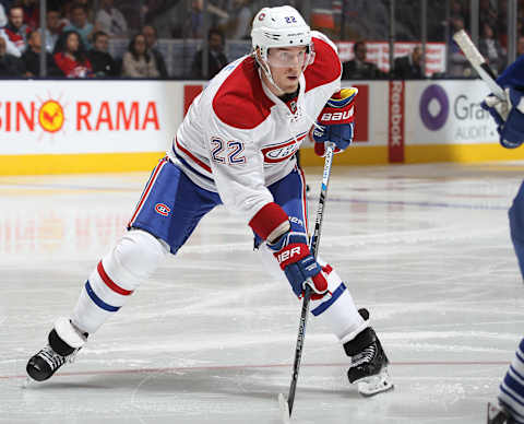 Dale Weise of the Montreal Canadiens vs the Toronto Maple Leafs (Photo by Claus Andersen/Getty Images)