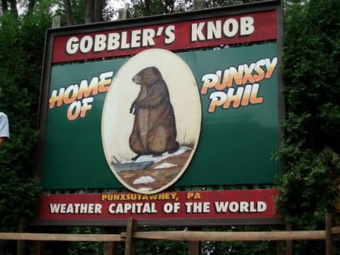 The town sign of Gobbler's Knob