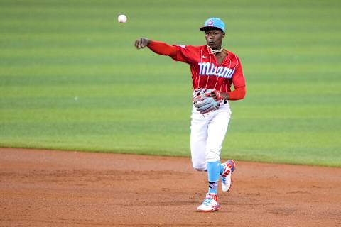 Jazz Chisholm Jr. #2 of the Miami Marlins. (Photo by Eric Espada/Getty Images)