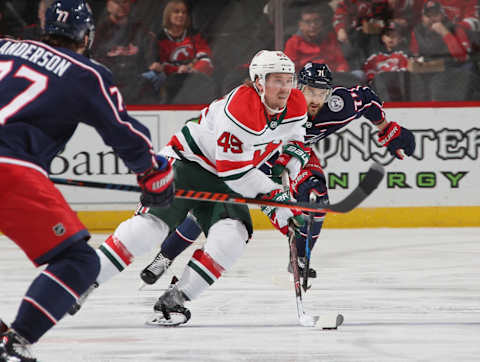 Sami Vatanen #45 of the New Jersey Devils (Photo by Bruce Bennett/Getty Images)