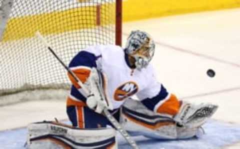 NHL Power Rankings: New York Islanders goalie Thomas Greiss prior to the game between the Winnipeg Jets and the New York Islanders at MTS Centre. Mandatory Credit: Bruce Fedyck-USA TODAY Sports