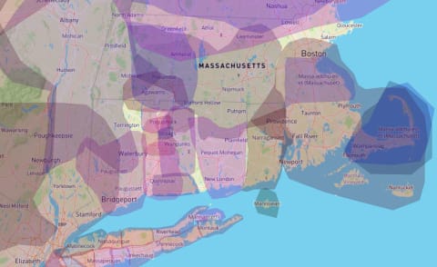 Traditional territory and language boundaries in the northeastern U.S.