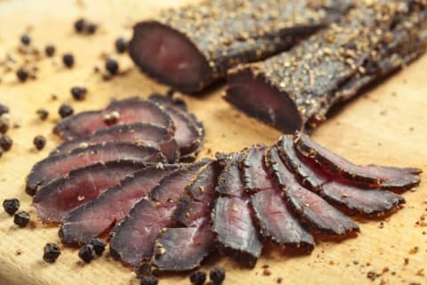 image of slices of South African biltong