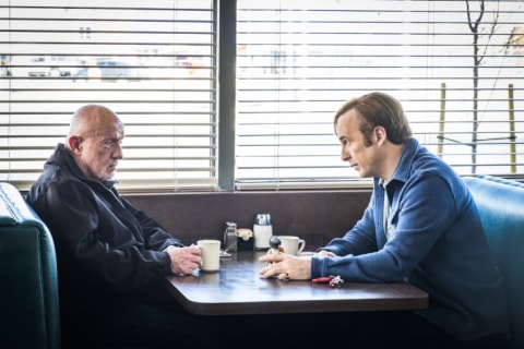 Jonathan Banks and Bob Odenkirk in Better Call Saul.