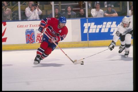 Mar 1989: Leftwinger Mats Naslund of the Montreal Canadiens. Mandatory Credit: Ken Levine /Allsport