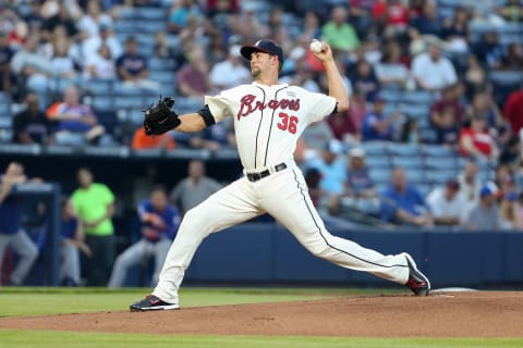 ATLANTA, GA – SEPTEMBER 20: Mike Minor (36) of the Atlanta Braves against the New York Mets during the first inning at Turner Field on September 20, 2014 in Atlanta, Georgia. (Photo by Kevin Liles/Getty Images)