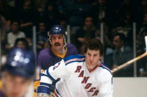 Barry Beck #3 of the New York Rangers (Photo by Focus on Sport/Getty Images)