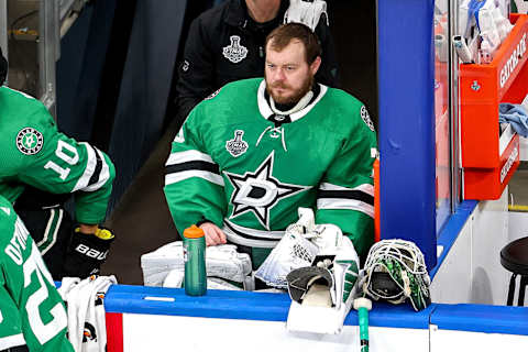 Anton Khudobin #35 of the Dallas Stars (Photo by Bruce Bennett/Getty Images)