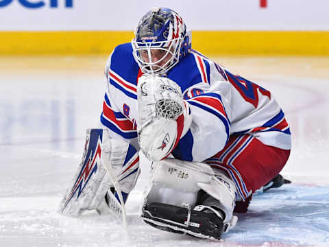 Goaltender Alexandar Georgiev #40 of the New York Rangers (Photo by Minas Panagiotakis/Getty Images)