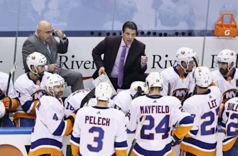 Associate head coach Lane Lambert of the New York Islanders (Photo by Elsa/Getty Images)