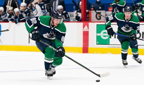 Nate Schmidt of the Vancouver Canucks. (Photo by Rich Lam/Getty Images)