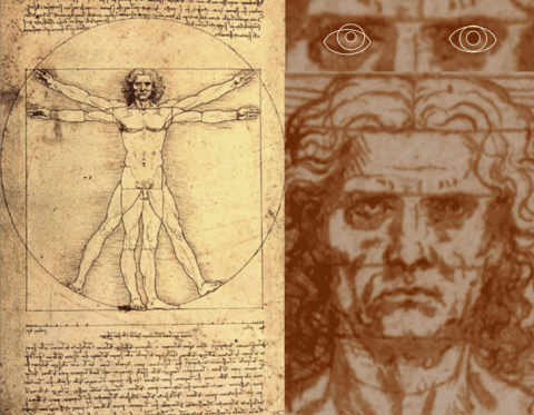 Vitruvian Man, Leonardo da Vinci (~1490, Accademia, Venice)