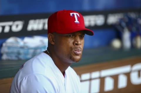 Sep 29, 2015; Arlington, TX, USA; Texas Rangers third baseman Beltre (29) before the game against the Detroit Tigers at Globe Life Park in Arlington. Mandatory Credit: Kevin Jairaj-USA TODAY Sports