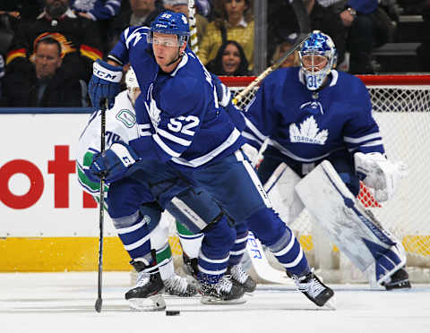 TORONTO, ON – FEBRUARY 29: Martin Marincin #52 of the Toronto Maple Leafs (Photo by Claus Andersen/Getty Images)