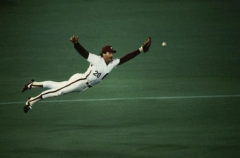 PHILADELPHIA, PA – OCTOBER 1983: Third baseman Mike Schmidt