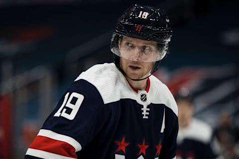 Nicklas Backstrom #19 of the Washington Capitals. (Photo by Scott Taetsch/Getty Images)