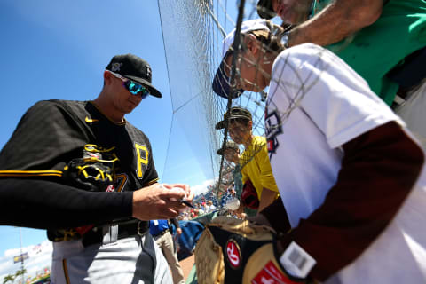 Pirates infielder Kevin Newman. (Photo by Carmen Mandato/Getty Images)