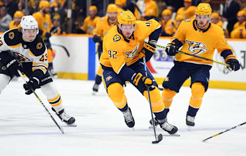 Nashville Predators center Ryan Johansen (92) Mandatory Credit: Christopher Hanewinckel-USA TODAY Sports