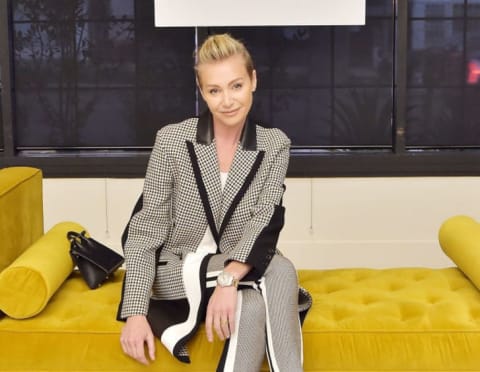 Portia de Rossi attends the Nate and Jeremiah for Living Spaces Upholstery Collection Launch in Los Angeles, California.