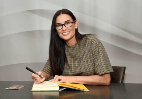 Demi Moore at a book signing of her memoir, Inside Out, at Barnes & Noble Union Square.