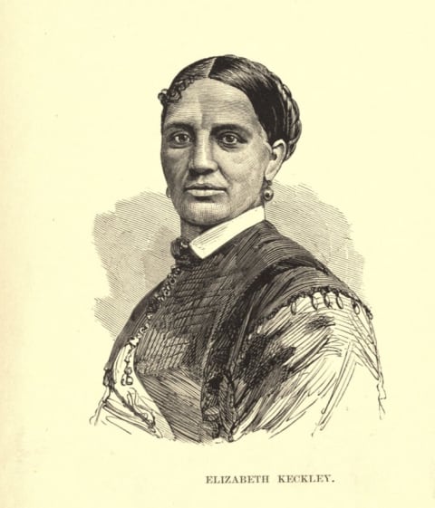 A drawing of Elizabeth Hobbs Keckley from her book