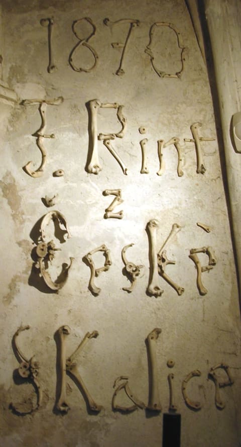 Rint's signature at the Sedlec Ossuary