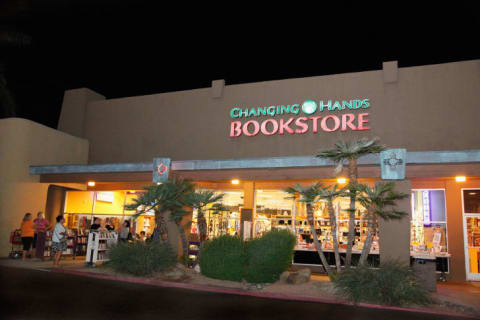 An exterior view of the Changing Hands Bookstore