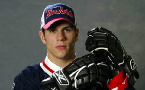 OTTAWA – JULY 30: Sixth overall draft pick Gilbert Brule of the Columbus Blue Jackets poses for a portrait during the 2005 National Hockey League Draft on July 30, 2005 at the Westin Hotel in Ottawa, Canada. (Photo by Dave Sandford/Getty Images for NHL)