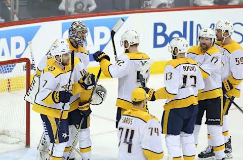 Pekka Rinne #35 of the Nashville Predators (Photo by Jason Halstead /Getty Images)