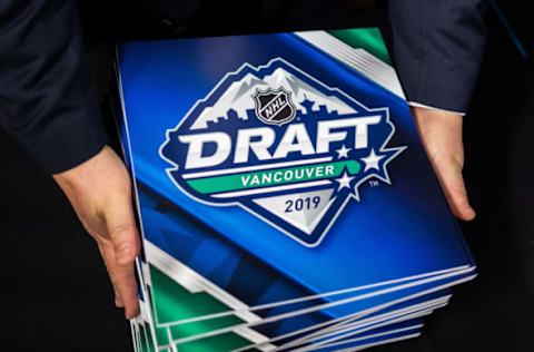 TORONTO, ON – APRIL 10: An NHL official holds the cards during The National Hockey League Draft Lotteryat the CBC Studios on April 10, 2019 in Toronto, Ontario, Canada. (Photo by Kevin Sousa/NHLI via Getty Images)