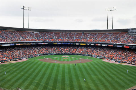 A general view of Candlestick Park in San Francisco, California (Photo by Brad Mangin/MLB Photos via Getty Images)