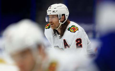 Duncan Keith #2 of the Chicago Blackhawks. (Photo by Mike Ehrmann/Getty Images)