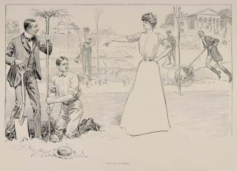 Gibson Girls in "Love in a Garden."