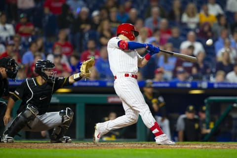 Dickerson has secured left field for the Phillies despite the losses of McCutchen and Bruce. Photo by Mitchell Leff/Getty Images.