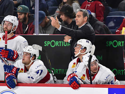 LAVAL, QC – OCTOBER 04: Head coach Laval Rocket Joel Bouchard (Photo by Minas Panagiotakis/Getty Images)