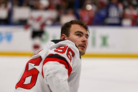 New Jersey Devils right wing Timo Meier (96): Morgan Tencza-USA TODAY Sports