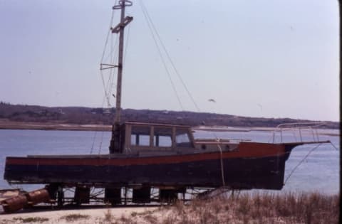 The Orca II sits on the private property of Lynn and Susan Murphy. The Murphys took possession of the boat just after filming was completed in fall 1974.